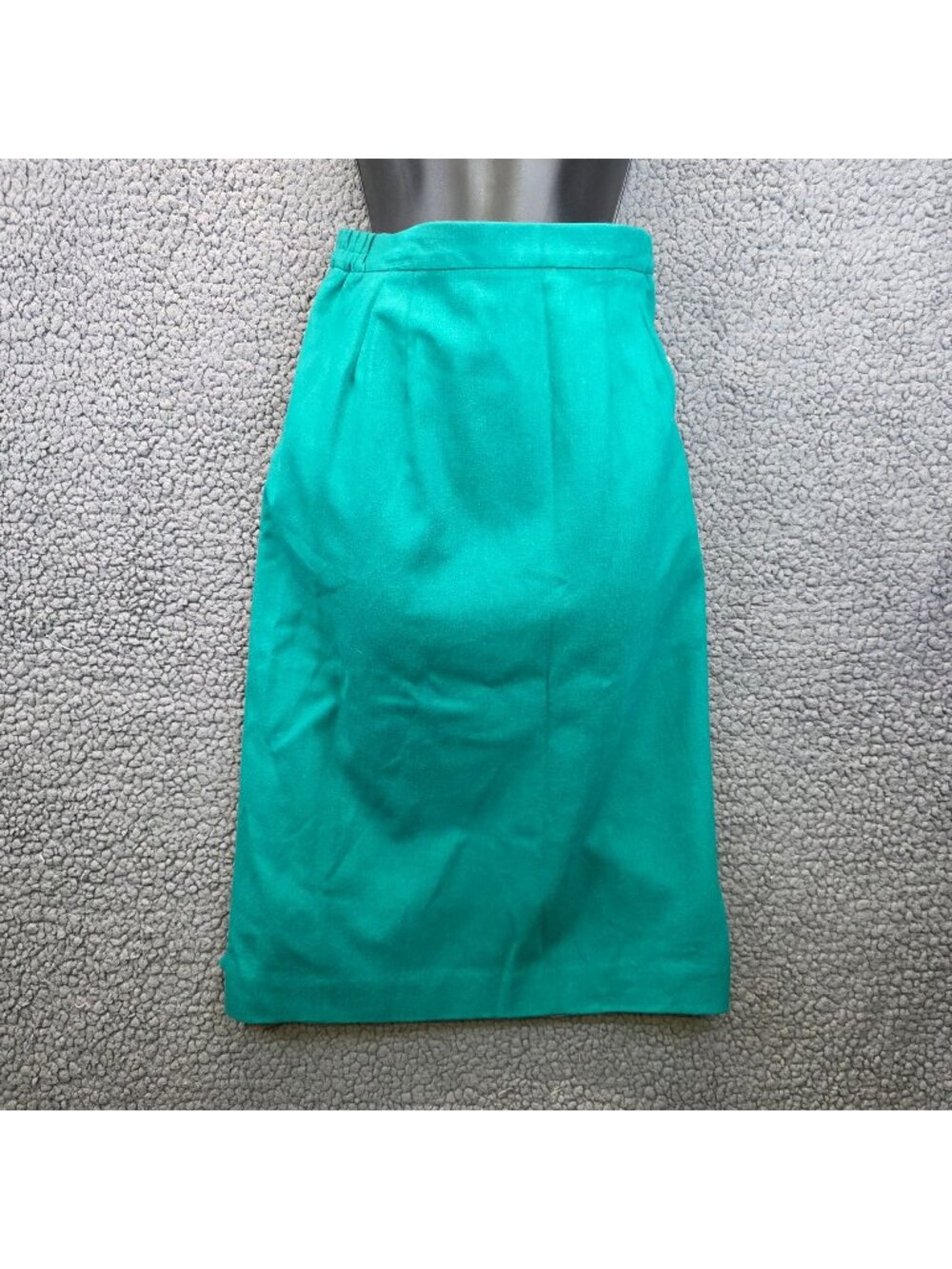 Vintage Lombardi Inc Merino Wool Pencil Skirt 10 Green USA Old Money Academia